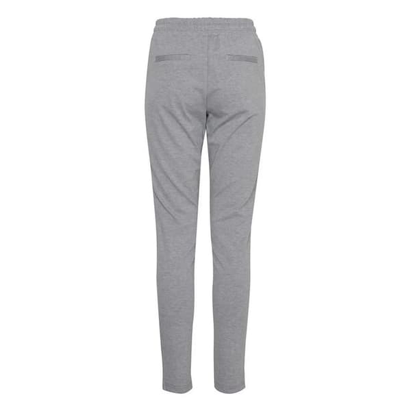 Damsbyxor - Ichi - Kate - Färg gråmelange - Regular fit - Elastisk midja