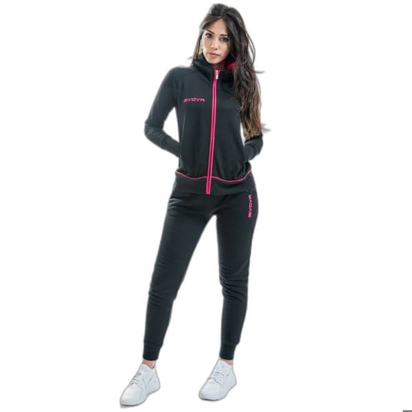 Damkläder - Givova - Star New - Fleece 80% Polyester - Hoodie - Ribbad byxa