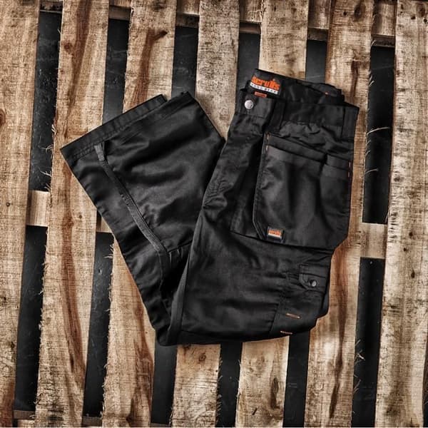 Scruffs T51801 svarta arbetsbyxor plus arbetsbyxor