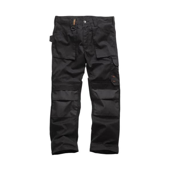 Arbetsbyxor - Scruffs - Worker - Svart - Lätt tyg - Förstärkta fickor