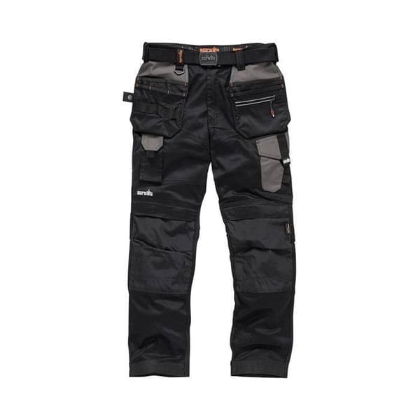 Arbetsbyxor - Scruffs - Pro Flex - Svart - Tight fit - Hållbar Cordura