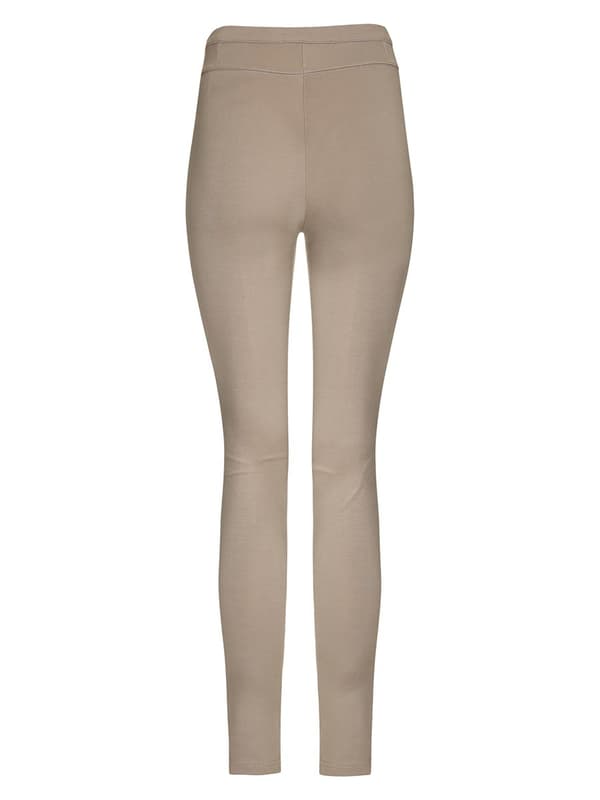 Beige gravidleggings för kvinnor, navelnöt