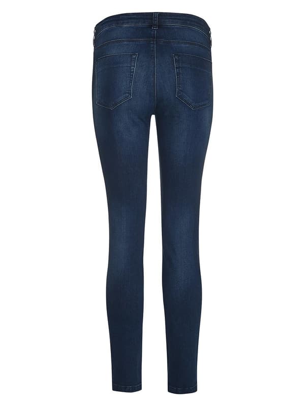 Navleblå gravidjeans til kvinder i navle