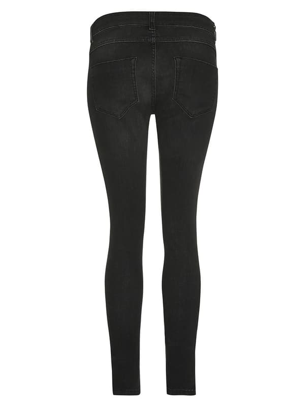 Grå gravidjeans til kvinder i navle