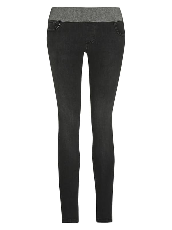 Grå gravidjeans til kvinder i navle