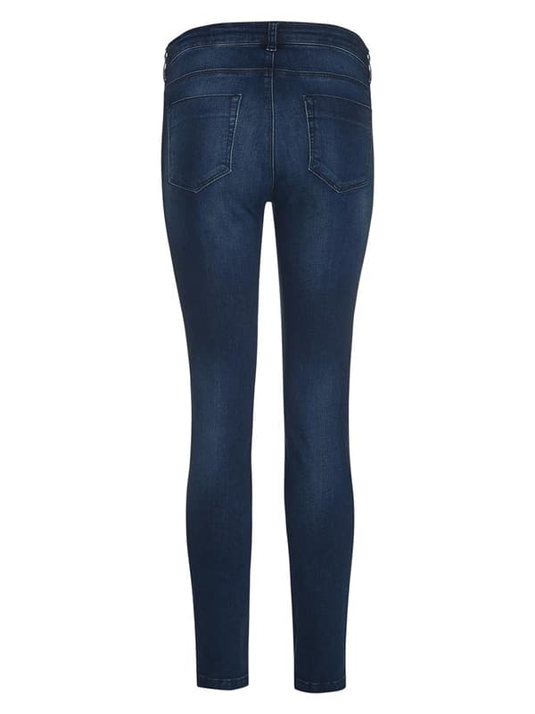 Navleblå gravidjeans til kvinder i navle