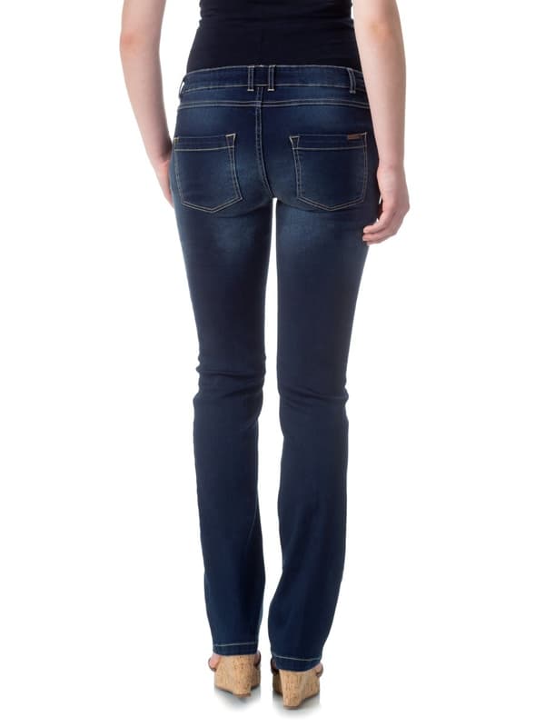 Navlebukser i denim til kvinder