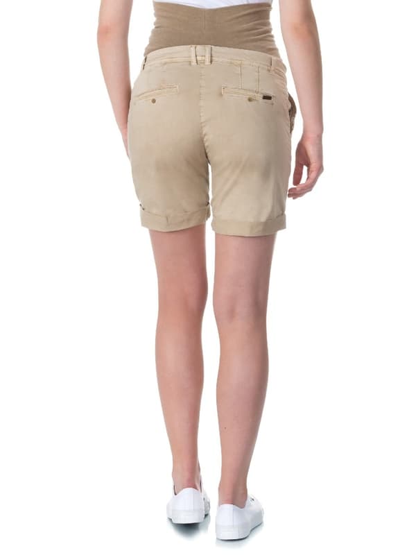 Beige gravidshorts til kvinder, navle, moderskab
