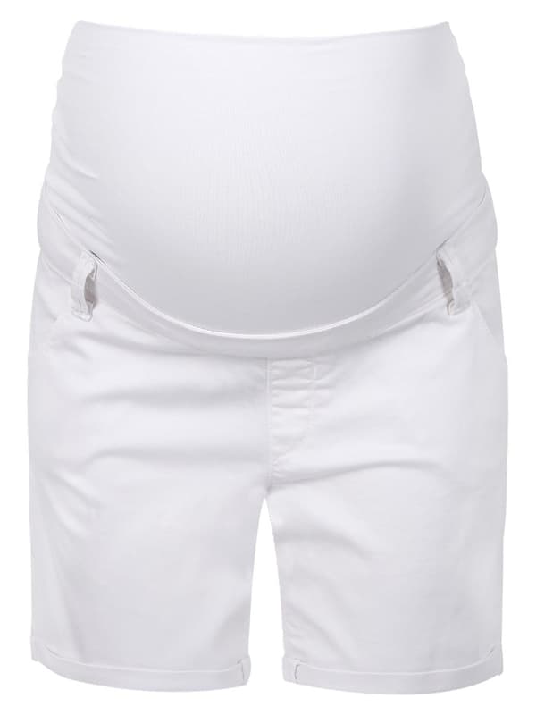 Naisten valkoiset raskausshortsit Bellybutton Maternity