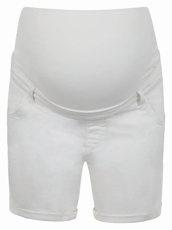 Naisten valkoiset raskausshortsit Bellybutton Maternity
