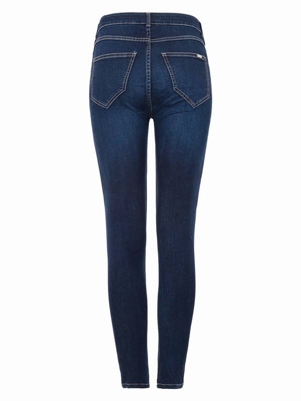 Navleblå gravidjeans til kvinder i navle