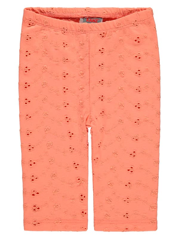 Pigerleggings, koral, broderet, Kanz