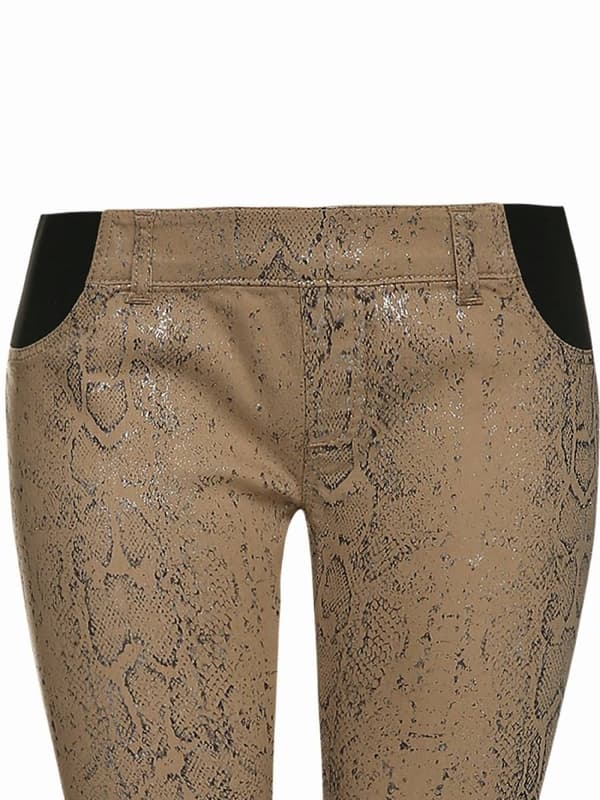 Slimma mammabyxor med beige navel för kvinnor