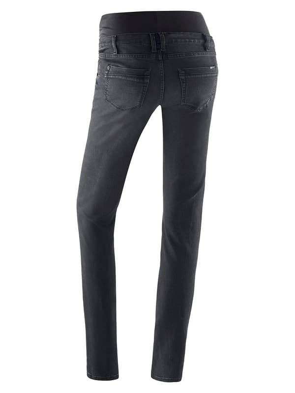 Grå gravidjeans til kvinder i navle
