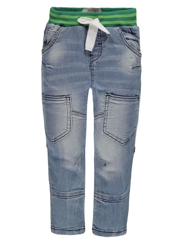 Drengejeans med lommer i blå Kanz