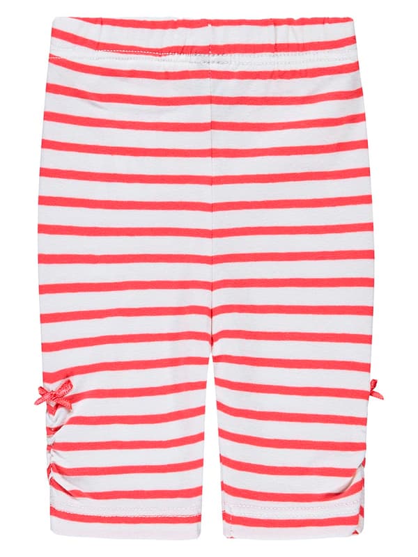 Kanz röd- och vitrandiga babyleggings