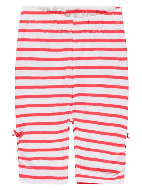 Kanz röd- och vitrandiga babyleggings