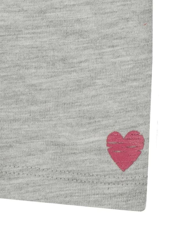 Flickleggings i bomull med hjärta, grå Lief