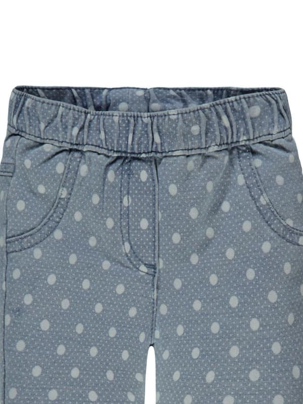 Kanz prickiga jeansbyxor för babyflickor