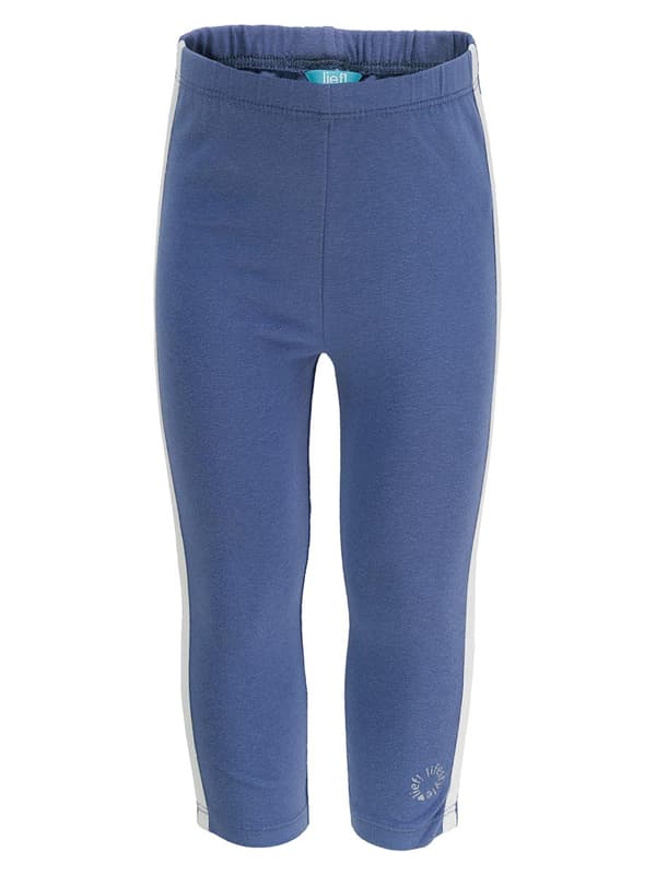 Flickleggings i bomull, enfärgade blå, Lief
