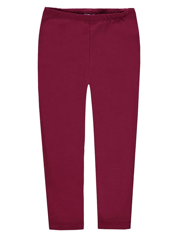 Ensfarvede bordeauxrøde leggings til piger Kanz