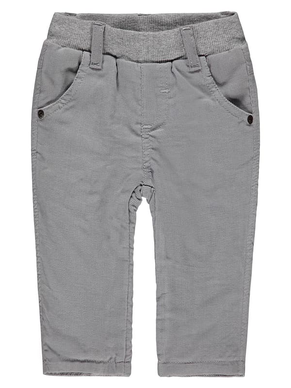 Kanz Grå Corduroy Baby Pojkbyxor
