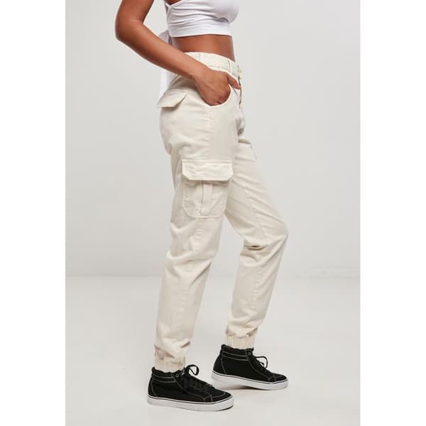 Hög midja cargo byxor för kvinnor Urban Classics