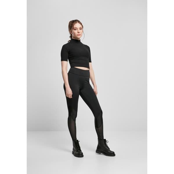 Höga leggings dam Urban Classics mixed tech