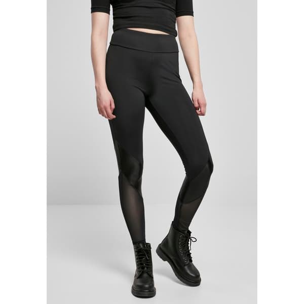 Höga leggings dam Urban Classics mixed tech