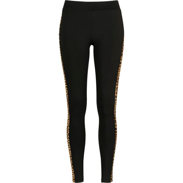 Damleggings - Urban Classic - Randig - Ormskinnstrykt - Elastisk midja - Svart/gul