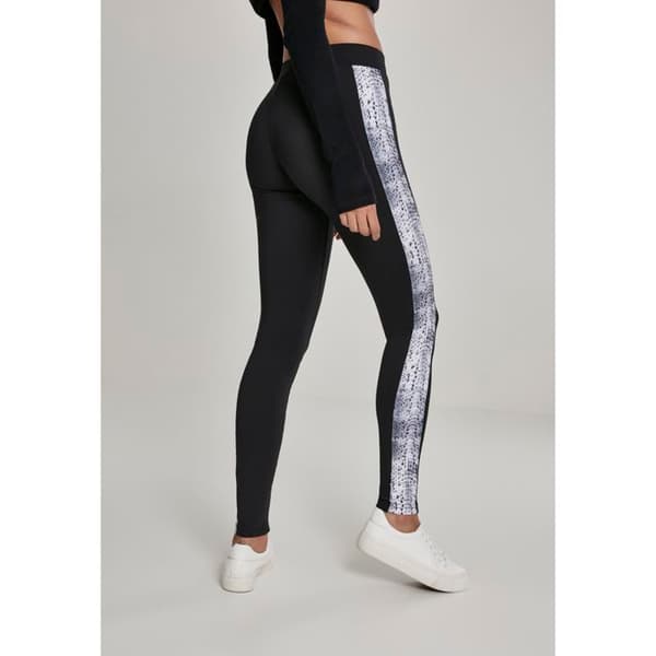 Tights dam - Urban Classic - Randig - Ormskinnsprint - Elastisk midja - Flerfärgad svart