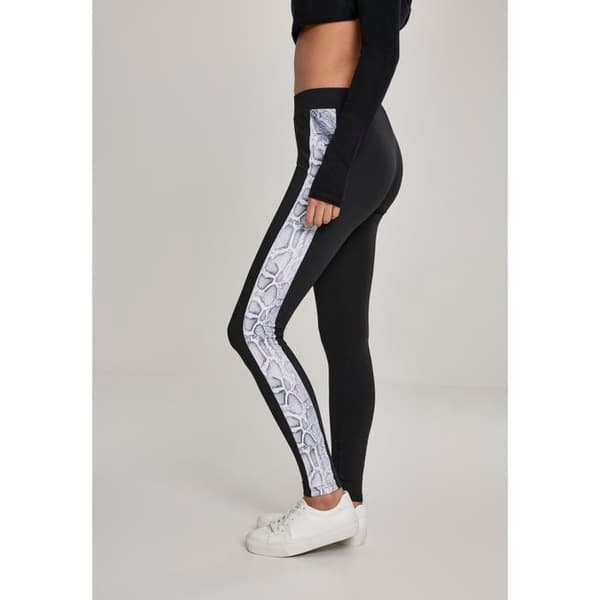 Tights dam - Urban Classic - Randig - Ormskinnsprint - Elastisk midja - Flerfärgad svart