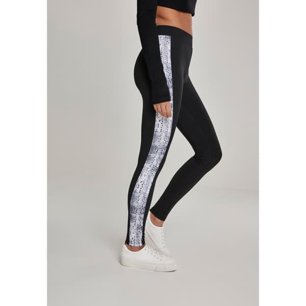 Tights dam - Urban Classic - Randig - Ormskinnsprint - Elastisk midja - Flerfärgad svart
