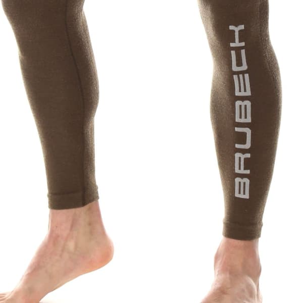 Herrbyxor Brubeck RANGER WOOL Leggings termoaktiv Merinoull för skogen Khaki Olika Storlekar