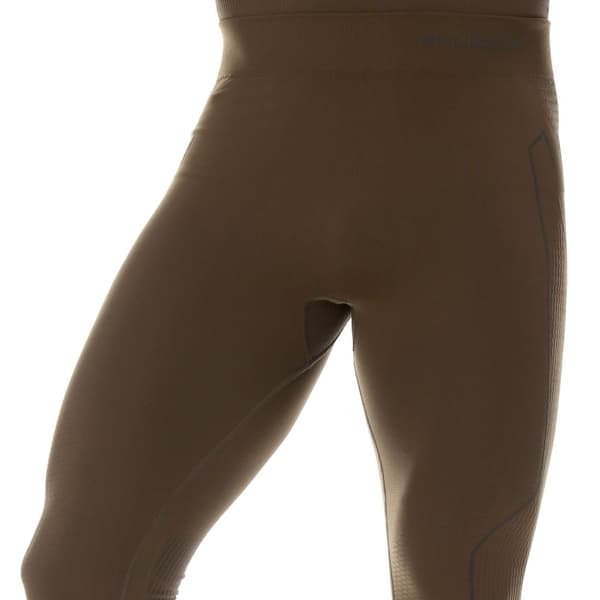 Byxor för herrar Brubeck RANGER THERMO Långa termoaktiva leggings för skogen Khaki, Olika Storlekar