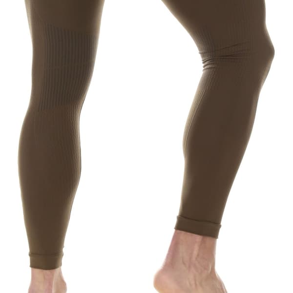 Byxor för herrar Brubeck RANGER THERMO Långa termoaktiva leggings för skogen Khaki, Olika Storlekar