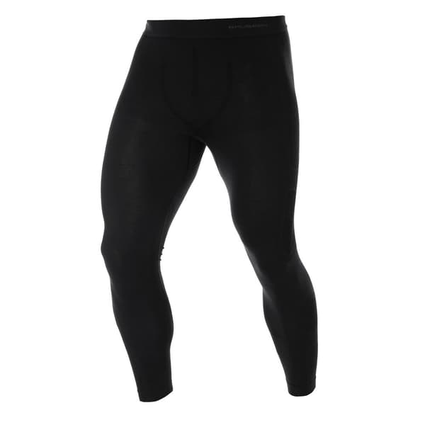 Leggings för män BRUBECK COMFORT WOOL Termoaktivunderkläder MERINOULL Svart, Grafit, Olika Storlekar
