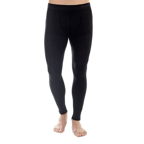 Leggings för män BRUBECK COMFORT WOOL Termoaktivunderkläder MERINOULL Svart, Grafit, Olika Storlekar