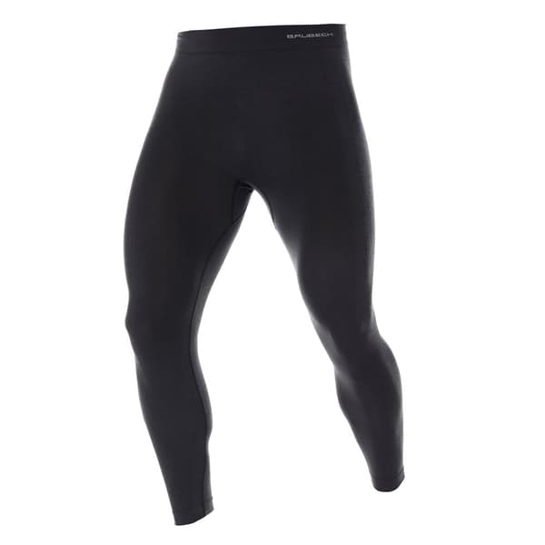 Leggings för män BRUBECK COMFORT WOOL Termoaktivunderkläder MERINOULL Svart, Grafit, Olika Storlekar