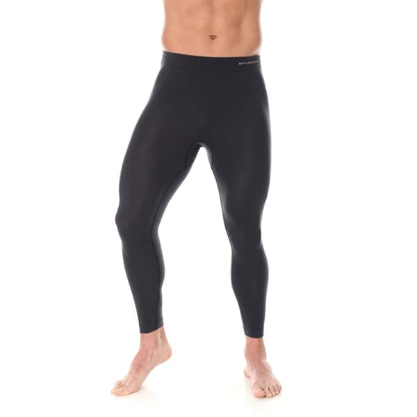 Leggings för män BRUBECK COMFORT WOOL Termoaktivunderkläder MERINOULL Svart, Grafit, Olika Storlekar