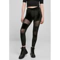 Miniatyrbild 3 av 6: Damleggings - Urban Classics - Velvet Tech Mesh - Stretchvelour - Transparent nät - Elastisk passform