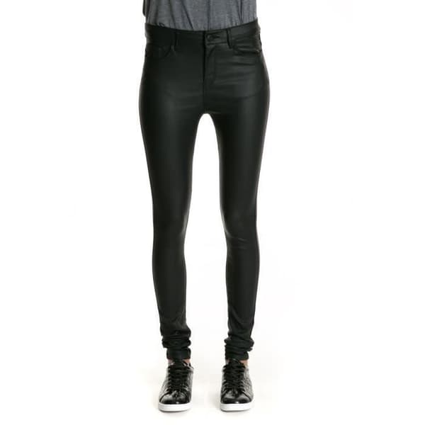 Jean Slim - Vero Moda - Svart Satin - 77% Viskos - 5 Fickor - Standardstorlek