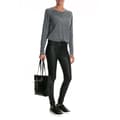 Miniatyrbild 1 av 4: Jean Slim - Vero Moda - Svart Satin - 77% Viskos - 5 Fickor - Standardstorlek
