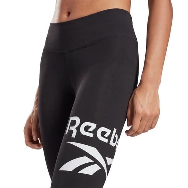 Leggings i bomull för kvinnor - Reebok Ri BL - Svart - Tight passform
