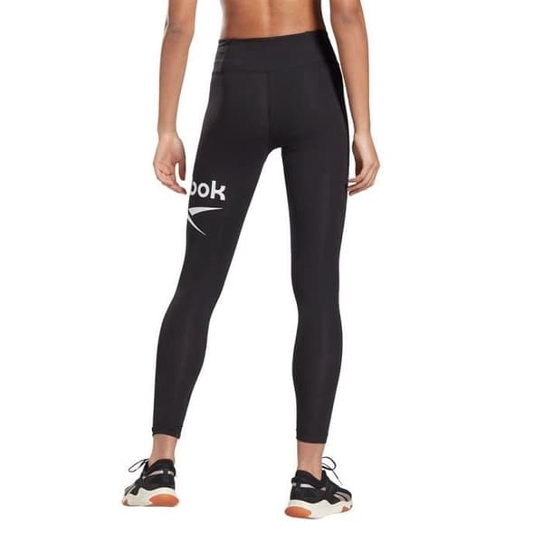 Leggings i bomull för kvinnor - Reebok Ri BL - Svart - Tight passform