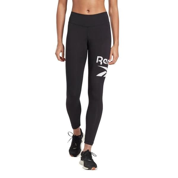Leggings i bomull för kvinnor - Reebok Ri BL - Svart - Tight passform