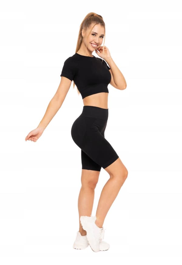 Korta leggings för cykling med sömlös push-up och hög midja, MORAJ L