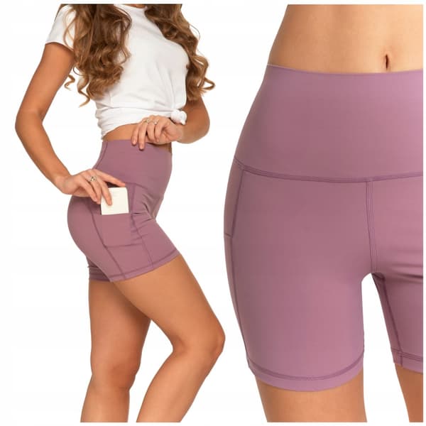 Leggings Cykelshorts Dam Sport Hög Midja Fickor MORAJ L