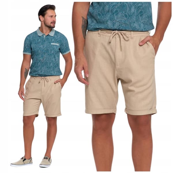 Linneshorts Herr Eleganta Shorts Luftiga Moderna MORAJ XXL