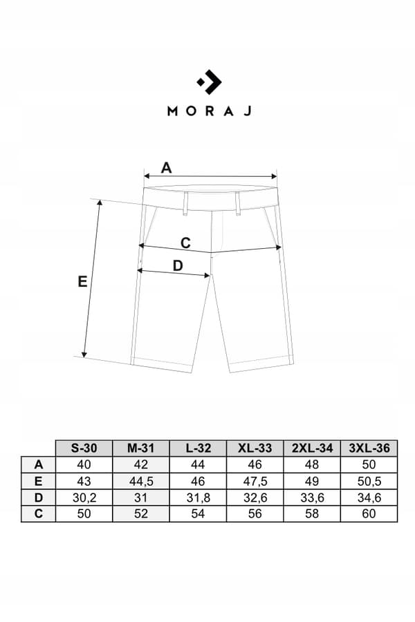 Herrshorts Sommarshorts med bälte Elegant Moderiktig MORAJ - M